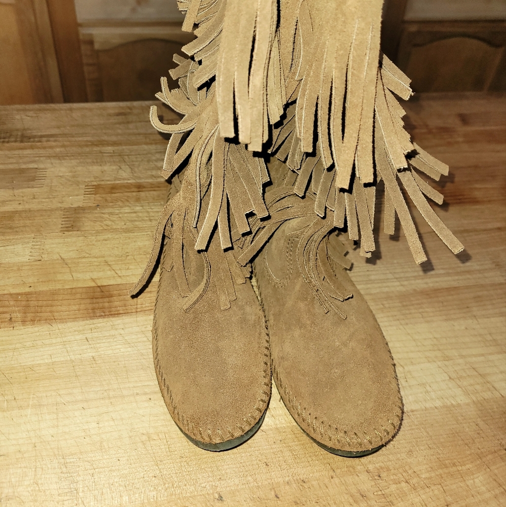 Minnetonka Suede Fringe Boots - image 1